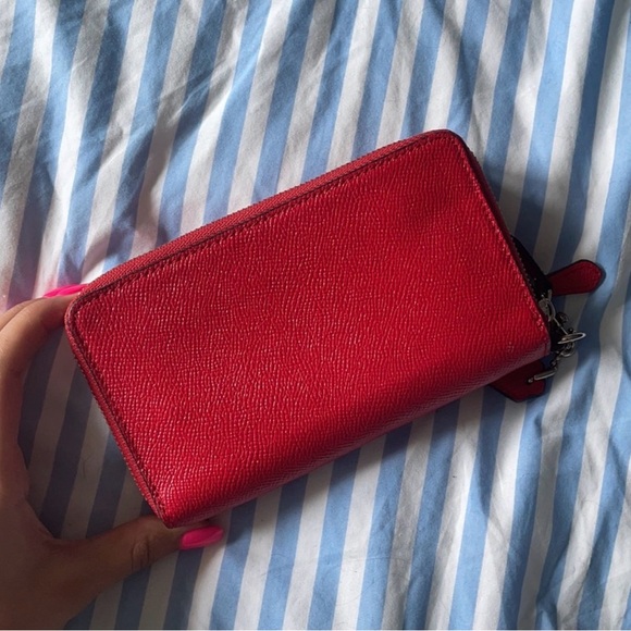 Coach Red Wristlet Wallet - Picture 3 of 8